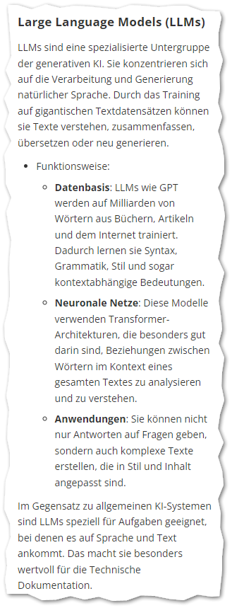 Definition Large Language Model: Sprachmodelle, die auf umfangreichen Textdatensätzen trainiert wurden und natürliche Sprache verstehen und generieren können.